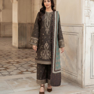 JAZMIN Premium Dhanak with digital wool shawl