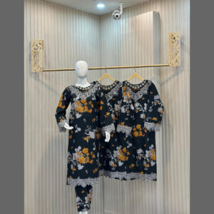 Alif Elegant print embroidered dress 3pc